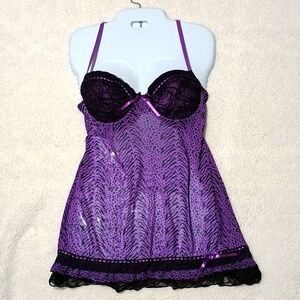 Sexy lingerie Purple 💜 Animal print.